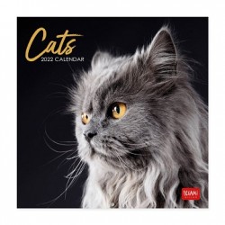  Legami - Calendario da Parete 2022, 18x18cm, Cats