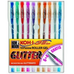 Astuccio 10 Penne Glitter Gel Koh-I-Noor