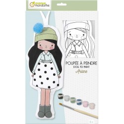 Bambolina Ariane In Tessuto da Colorare con Kit di Colori Avenue Mandarine
