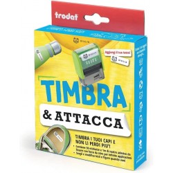 Timbra e Attacca - Timbro Scuola per Etichette da Personalizzare Trodat