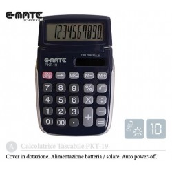 Calcolatrice Tascabile E-Mate PKT-19