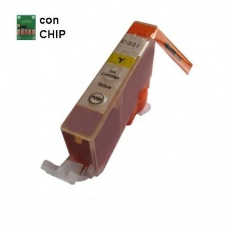 CARTUCCIA COMPATIBILE CANON CLI-521 GIALLO CON CHIP INKPIU
