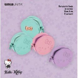 Portamonete Tondo Vernice Tinta Unita Hello Kitty