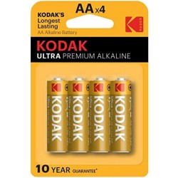 4 Batterie AA Stilo Kodak Premium Alkaline