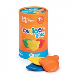 Tubo 12 Carioca Teddy Crayons Baby a Cera