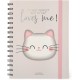 Notebook con Spirale Quaderno A5 Legami Maxi Kitty