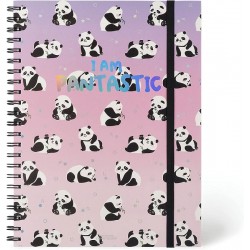 Quaderno con Spirale 3 in 1 - Foglio A4 - Panda Pantastic 2