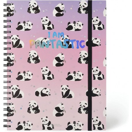 Quaderno con Spirale 3 in 1 - Foglio A4 - Panda Pantastic 2