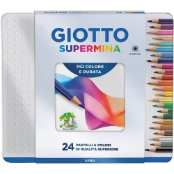 Astuccio in Metallo Pastelli Giotto Supermina 24pz