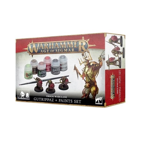 Games Workshop - Warhammer Age of Sigmar - Orruk Warclans - Gutrippaz + Paint Set