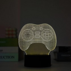 Lampada LED 3D Let's Play Con Base Touch e Telecomando