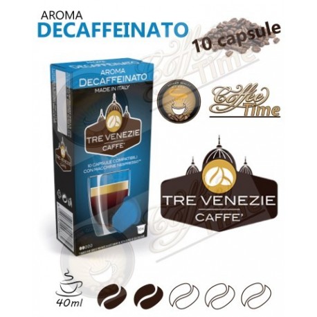 10 CAPSULE CAFFE' TRE VENEZIE NESPRESSO DECAFFEINATO