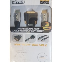 CAVO HDMI TO DVI GOLD CABLE 3 METRI NITHO CON DVI CONVERTER
