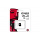 Memory Card MicroSD 16GB Kingston CL10
