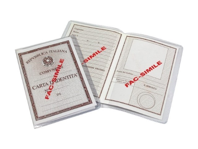 Portatessera Cristal Trasparente 15,5X12 n° 50 pezzi porta carta d'identità . 