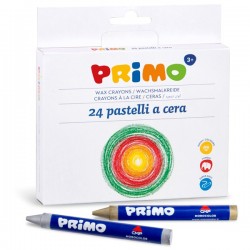 Scatola 24 Pastelli a Cera Maxi Primo Morocolor