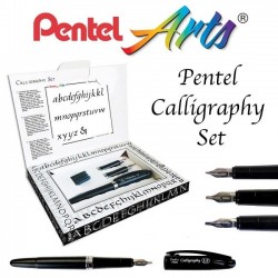 Set Calligrafia Penna Calligrafica 3 Pennini+3 Cartucce di Inchiostro