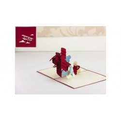 Biglietto D'Auguri Origamo ''Biplano''