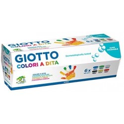 Tempera colori a dita 6 barattoli da 100 ml Giotto