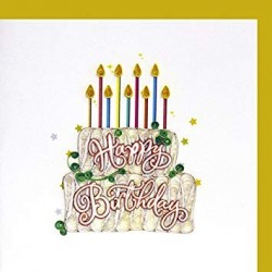 Biglietto D'Auguri Origamo ''Torta Buon Compleanno'' Quilling