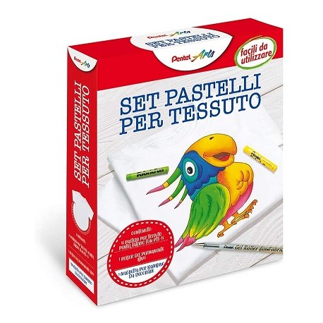 Kit Pentel Pastelli Tessuto Con T-shirt