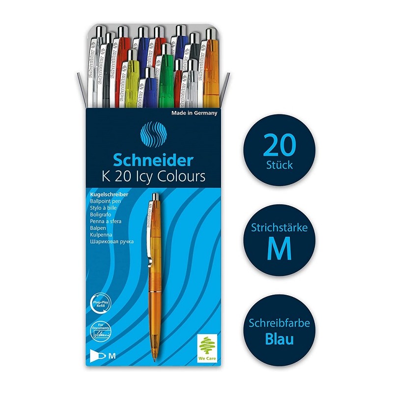 Pacco 20 Penne Schneider K20 Icy Colorate
