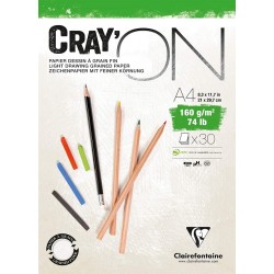 Blocco Cray'ON incollato A4 30F 160g Clairefontaine