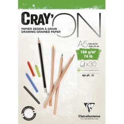 Blocco Cray'ON incollato A5 30F 160g Clairefontaine