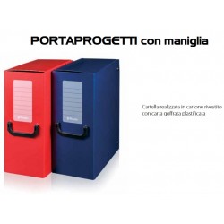 Porta Progetti con Maniglia 25x35 Dorso 12 Blu Energy 2 Resisto