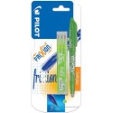 Penna roller con Tappo FriXion a inchiostro gel cancellabile + 3 refill inclusi nella confezione Verde Chiaro