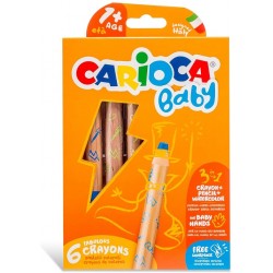 Pastellone Carioca Baby Crayons 3in1 6pz