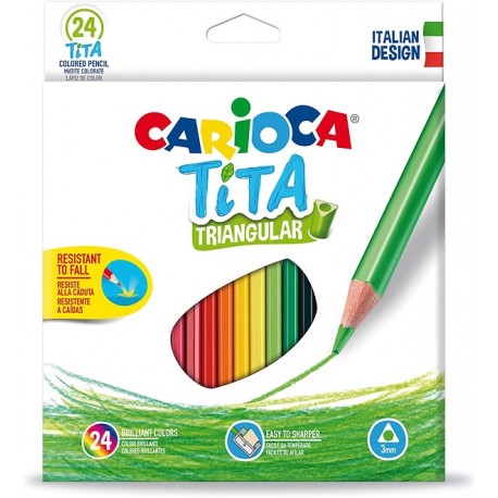Pastelli Carioca Tita Triangolari 24pz
