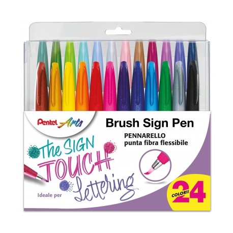 Astuccio 24 Brush Sign Pen Pentel
