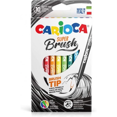 10 Pennarelli Carioca Super Brush