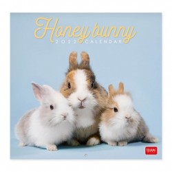  Legami - Calendario da Parete 2022, 30x29cm, Honey Bunny